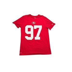 49ers Nick Bosa #97 Nike Dri-Fit Red T-Shirt Men's L Large San Fransisco
